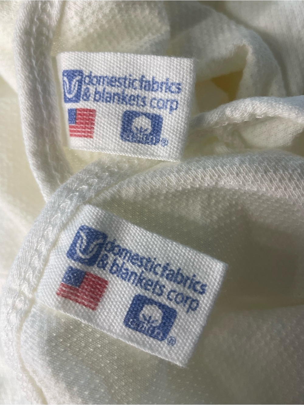 Vtg Domestic Fabrics Made in USA 100% Cotton Thick Waffle Fitted Bassinet Sheets